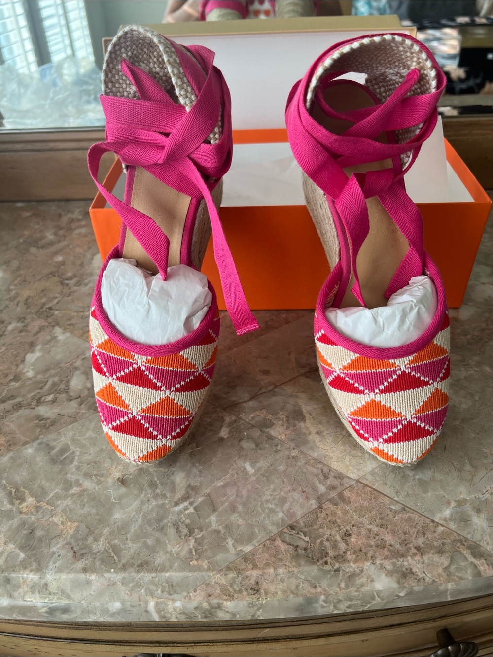 Castaner Cilia Fucsia/Multi Label with Bright Orange Accent